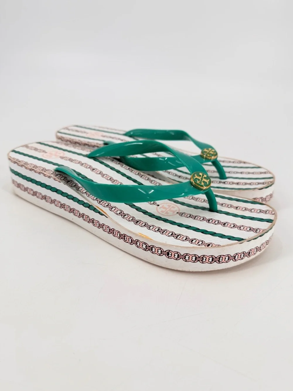 Tory Burch Thong Platform Pool Slides Sandals 10